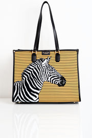  Borsa Grande Atena Safari Zebra My Best Bag Donna Giallo