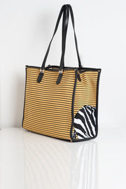  Borsa Grande Atena Safari Zebra My Best Bag Donna Giallo