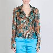  Camicia Fantasia Con Ruches Blugirl Donna Multicolor