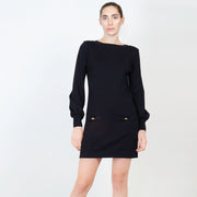  Abito Corto In Maglia Blugirl Donna Nero