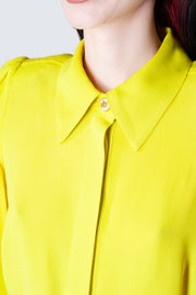  Camicia Cropped Con Piercing Elisabetta Franchi Donna Verde