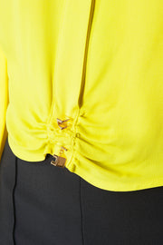  Camicia Cropped Con Piercing Elisabetta Franchi Donna Verde