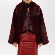  Giacca In Faux Fur Blugirl Donna Rosso