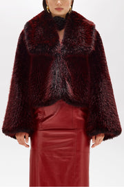  Giacca In Faux Fur Blugirl Donna Rosso