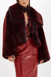  Giacca In Faux Fur Blugirl Donna Rosso