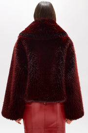  Giacca In Faux Fur Blugirl Donna Rosso