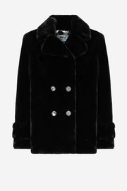  Cappotto Corto In Eco-pelliccia Blugirl Donna Nero