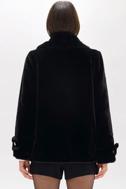  Cappotto Corto In Eco-pelliccia Blugirl Donna Nero