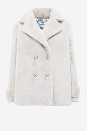  Cappotto Corto In Eco-pelliccia Blugirl Donna Bianco