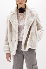  Cappotto Corto In Eco-pelliccia Blugirl Donna Bianco