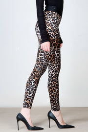  Leggings In Lycra Animalier Elisabetta Franchi Donna Multicolor