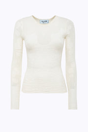  Maglia In Punto Pizzo Blugirl Donna Bianco