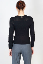  Maglia In Punto Pizzo Blugirl Donna Nero