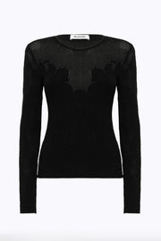  Maglia In Punto Pizzo Blugirl Donna Nero