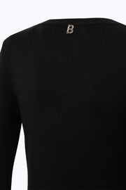  Maglia Scollo V Con Spilla Blugirl Donna Nero