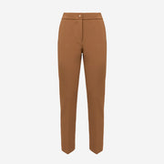  Pantaloni A Sigaretta In Crêpe Stretch Blugirl Donna Marrone