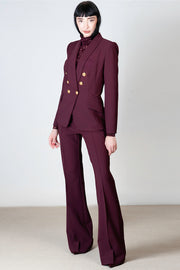  Tailleur Pantalone In Doppio Stretch Elisabetta Franchi Donna Rosso