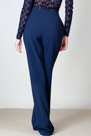  Tailleur In Crêpe Stretch Con Giacca E Pantalone Elisabetta Franchi Donna Blu