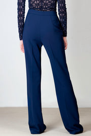  Tailleur In Crêpe Stretch Con Giacca E Pantalone Elisabetta Franchi Donna Blu