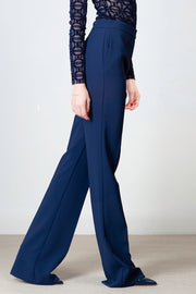  Tailleur In Crêpe Stretch Con Giacca E Pantalone Elisabetta Franchi Donna Blu