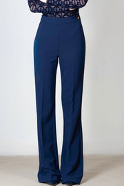  Tailleur In Crêpe Stretch Con Giacca E Pantalone Elisabetta Franchi Donna Blu