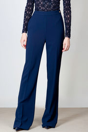  Tailleur In Crêpe Stretch Con Giacca E Pantalone Elisabetta Franchi Donna Blu